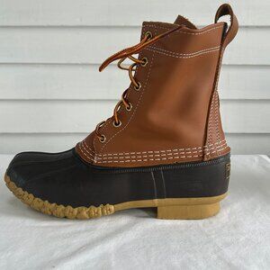 L.L. Bean Kids Bean Boots Waterproof Duck Boots Brown Rubber Sole Size 5